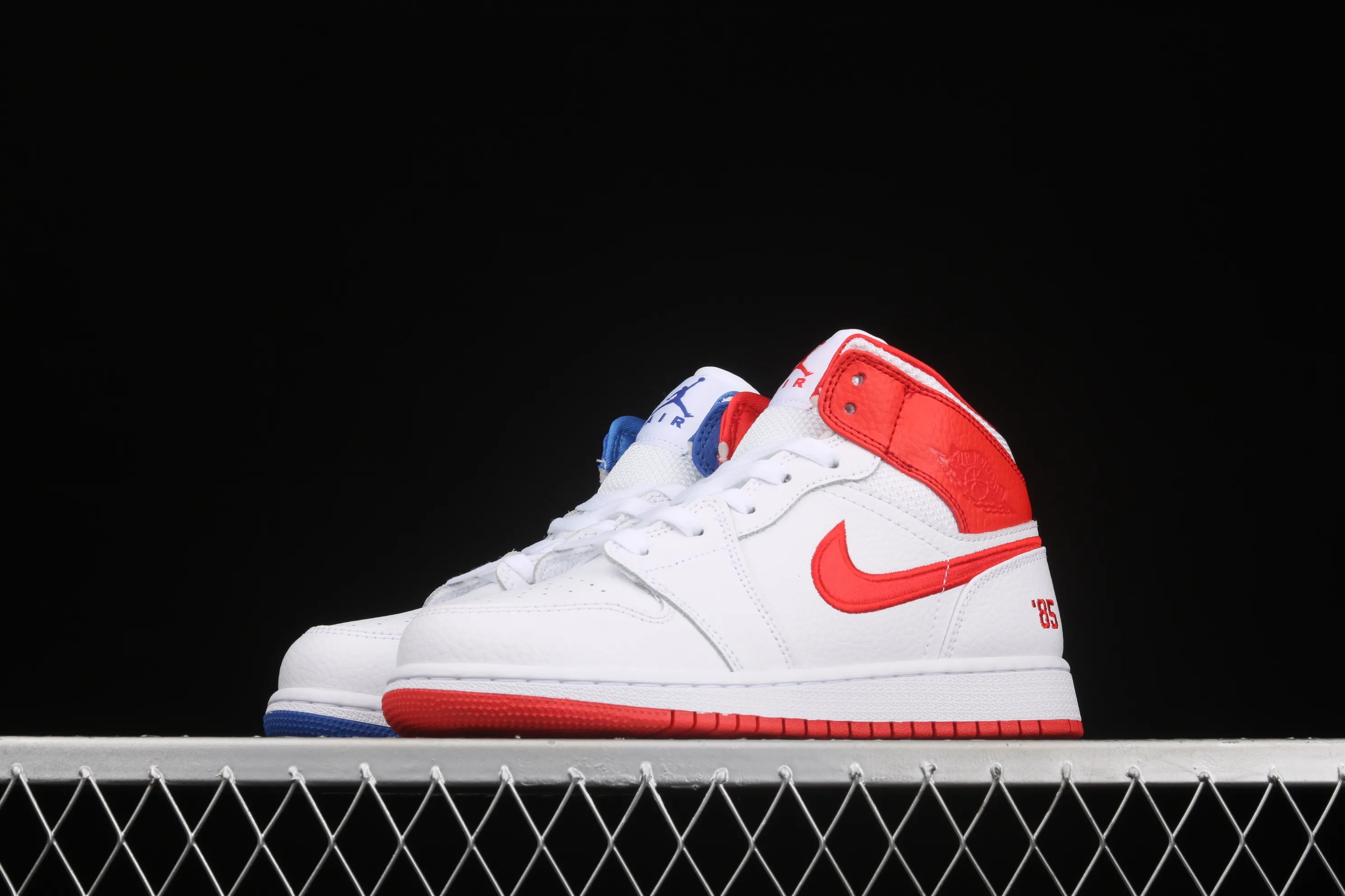 All categories Air Jordan Jordan series basketball shoes Air Jordan 1 Mid Air Jordan 1 Mid "85" AJ1 Joe 1 red, white and blue mandarin duck color matching Zhongbang basketball shoes DH0200-100